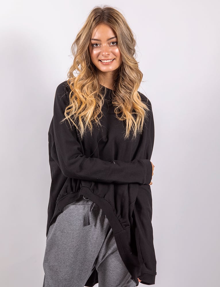 Image of Trackie Dack Top - Black 